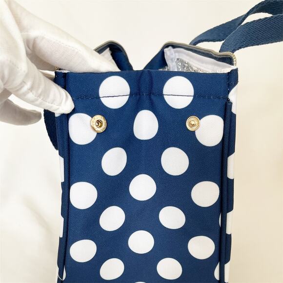 KATE SPADE New York Insulated Lunch Bag Navy Jumbo Dot NWT - Picture 10 of 11